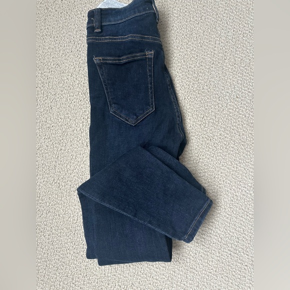 ZARA Deep Indigo Skinny Jeans, High-Rise Euro Y2K Style - Picture 1 of 7